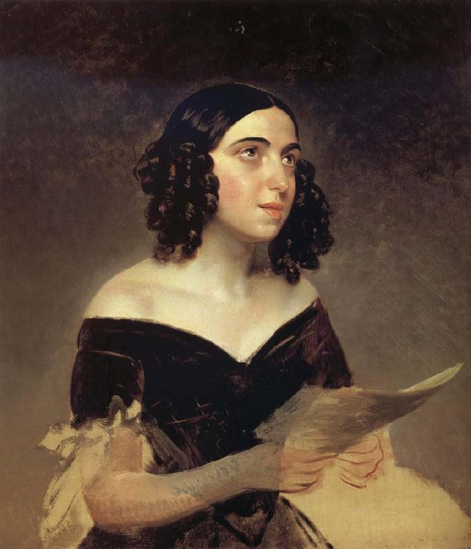 Karl Briullov Portrait of Anna Petrova oil painting image